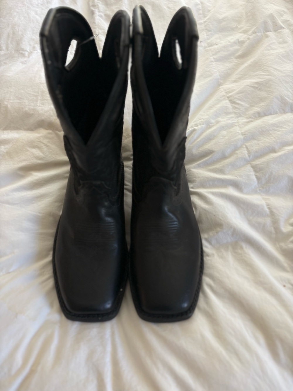 Ariat Black Leather Western Cowboy Boots - Square Toe